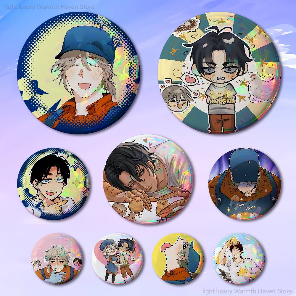 Farming Japan - Broches e Pins de Lapela Redondos